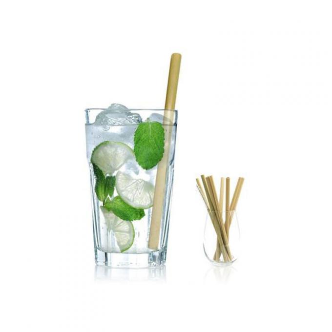 Reusable Natural Bamboo Drinking Straws Durable Disposable And Biodegradable Includes Cleaning Brush 0