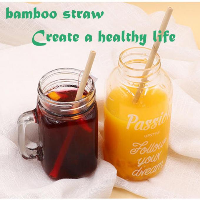 Reusable Natural Bamboo Drinking Straws Durable Disposable And Biodegradable Includes Cleaning Brush 3