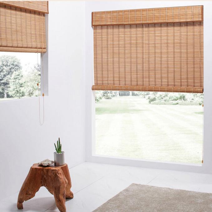 Amboo Roman Shades Roll Up Bamboo Blinds For Indoor Windows Light Filtering UV Protection Natural Bamboo Shades 0