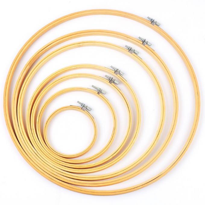 Wholesale Bamboo Circle Cross Stitch Frame Embroidery Hoops Set 1