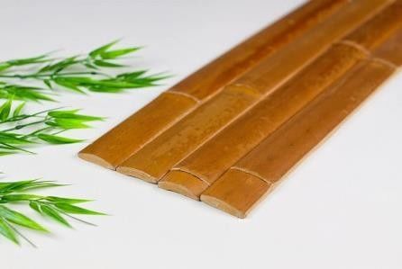 जैव अपघटनीय प्राकृतिक बांस के आधे ध्रुव बांस स्लेट आकार सजावट के लिए अनुकूलित