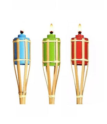 60cm 90cm 120cm 150cm Natural Woven Bamboo Lantern Oil Torch
