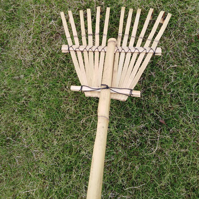 Bamboo Lawn & Leaf Rake – Sturdy Outdoor Tool for Gathering Leaves and Garden Debris 