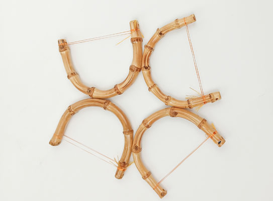 Round And Half Round Bamboo Bag Handle With Bamboo Root For Lady's Handbag