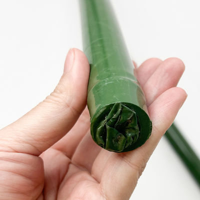 Green Plastic Coated Bamboo Plant Stakes for Tomato , Plant and Garden