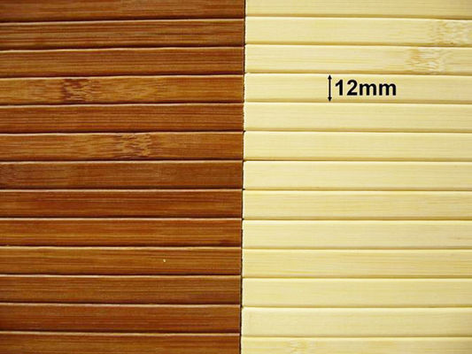 Natural Bamboo Wallpaper Hand Made Bamboo Paneling 17mm Woven Back For Home Decoration