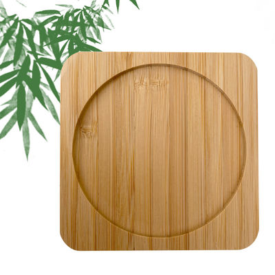 6 Pieces Set Blank Bamboo Coasters Waterproof Light Weight Hot Cold Drinking Mat