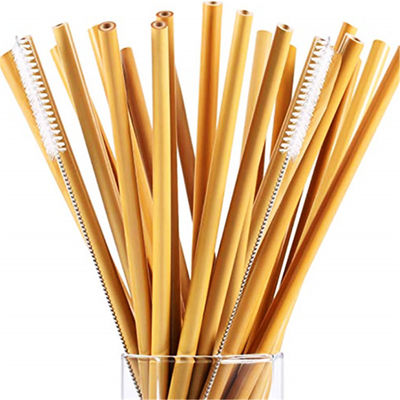 Biodegradable Bamboo Natural Drinking Straws For Coffee Cold Drinking