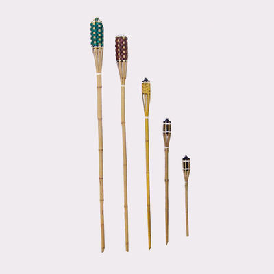 115cm Natural Bamboo Torch Colorful For Outside Luau Party Festival Celebration