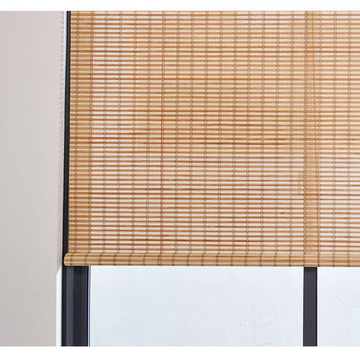 1.5m 2m वाटरप्रूफ बांस स्लेट रोल अप blinds सूरज सबूत बुना रोमन बांस blinds