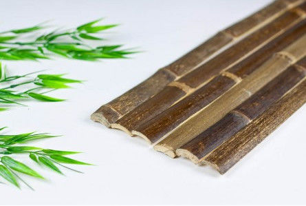 जैव अपघटनीय प्राकृतिक बांस के आधे ध्रुव बांस स्लेट आकार सजावट के लिए अनुकूलित