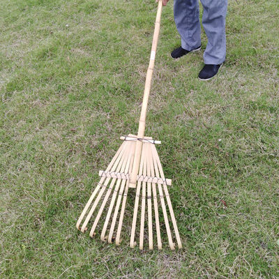 Light Weight Bamboo Gress Rake Garden Lawn Quick Assemble Leaf Rake 32cm