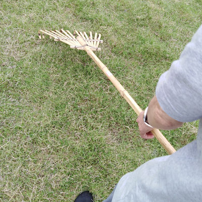 12 Tines 140cm Light Weight Bamboo Rake Gress Rake Garden Lawn Rake