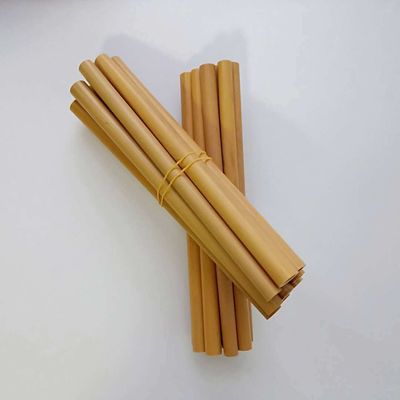 कस्टम प्राकृतिक बायोडिग्रेडेबल बांस स्ट्रॉ 20 सेमी ब्रश के साथ पुनः प्रयोज्य सीधे स्ट्रॉ