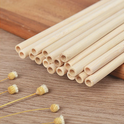 Reusable Natural Bamboo 19cm Disposable Bamboo Straws For Coffee Cocktail