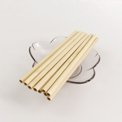 Biodegradable Natural 20cm Juice Tea Bamboo Fiber Straws Tea Drinking Custom Logo