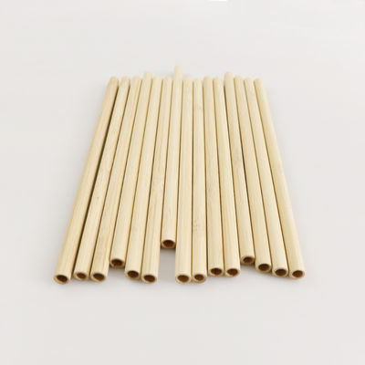 Biodegradable Natural 20cm Juice Tea Bamboo Fiber Straws Tea Drinking Custom Logo