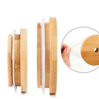 Bamboo Wooden Lids Air Tight Lids For Storage Jar Perfume Candle Bottle Home Kitchen