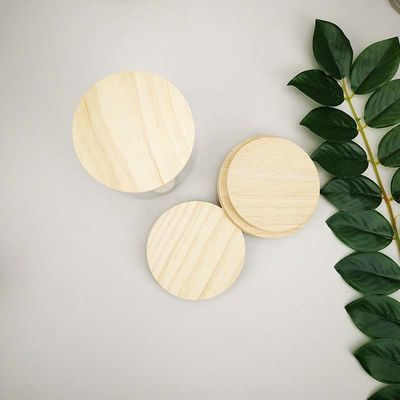 Kitchen Storage Jars Round Square Bamboo Jar Lid With Silicon Ring Airtight