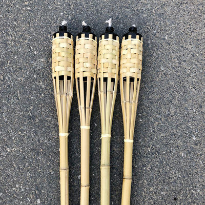 180cm Natural Bamboo Torch Bamboo Tiki Torches For Garden Lighting Luau Party