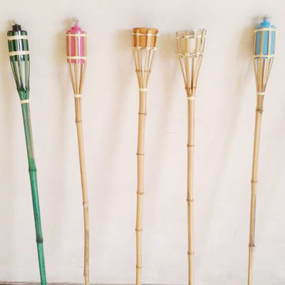 115cm Bamboo Garden Tiki Torch Hand Woven Bamboo Party Torches