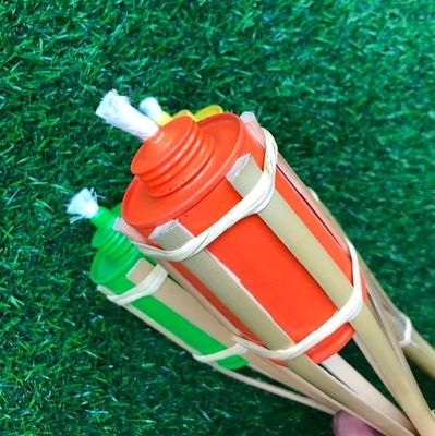 115cm Natural Bamboo Torch Colorful For Outside Luau Party Festival Celebration
