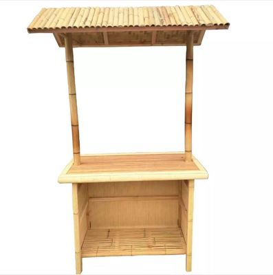 Bamboo Beach Tiki Bar With Bottle Rack Drinking Bamboo Chairs With Back Support