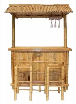 Indoor Outdoor Tropical Cabana Party Bamboo Tiki Bars With Counter Bamboo Chair