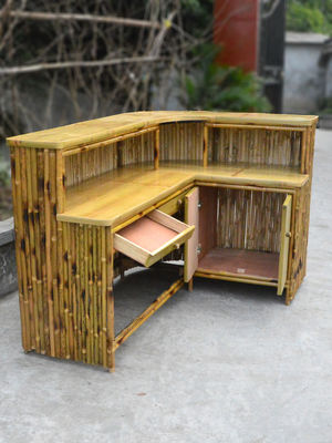 Beach Party Bamboo Tiki Bars With Counter Beverage Table Foldable Beach Bars