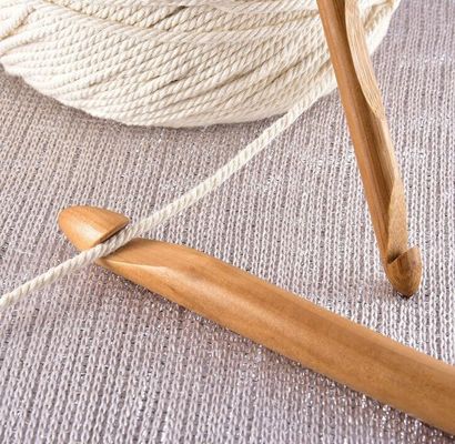 8 टुकड़े 1 मिमी से 2.75 मिमी तक लकड़ी के बांस के crochet हुक सेट हस्तनिर्मित बुनाई सुइयों