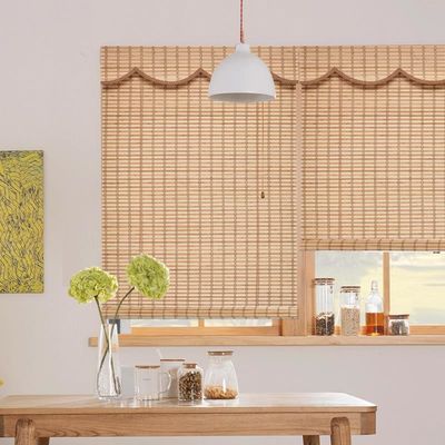2m Outdoor Bamboo Roller Blinds Roll Up Shades Eco Friendly Sun Proof