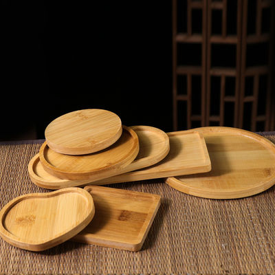 6 Pack 9cm Round Blank Bamboo Coasters Bar Home Cup Coasters