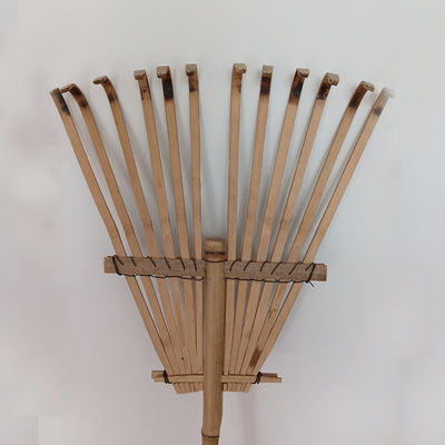 Natural Bamboo Rake Handmade Garden Rakes Harrow Support Customized