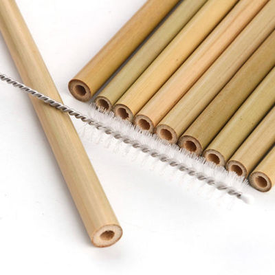 Small Bamboo Straw Bamboo Tube For Drinking With Customized Logo