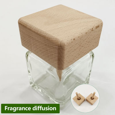 Cylinder / Square Empty Essential Oil Reed Diffuser Bottle With Wooden Ball Stick